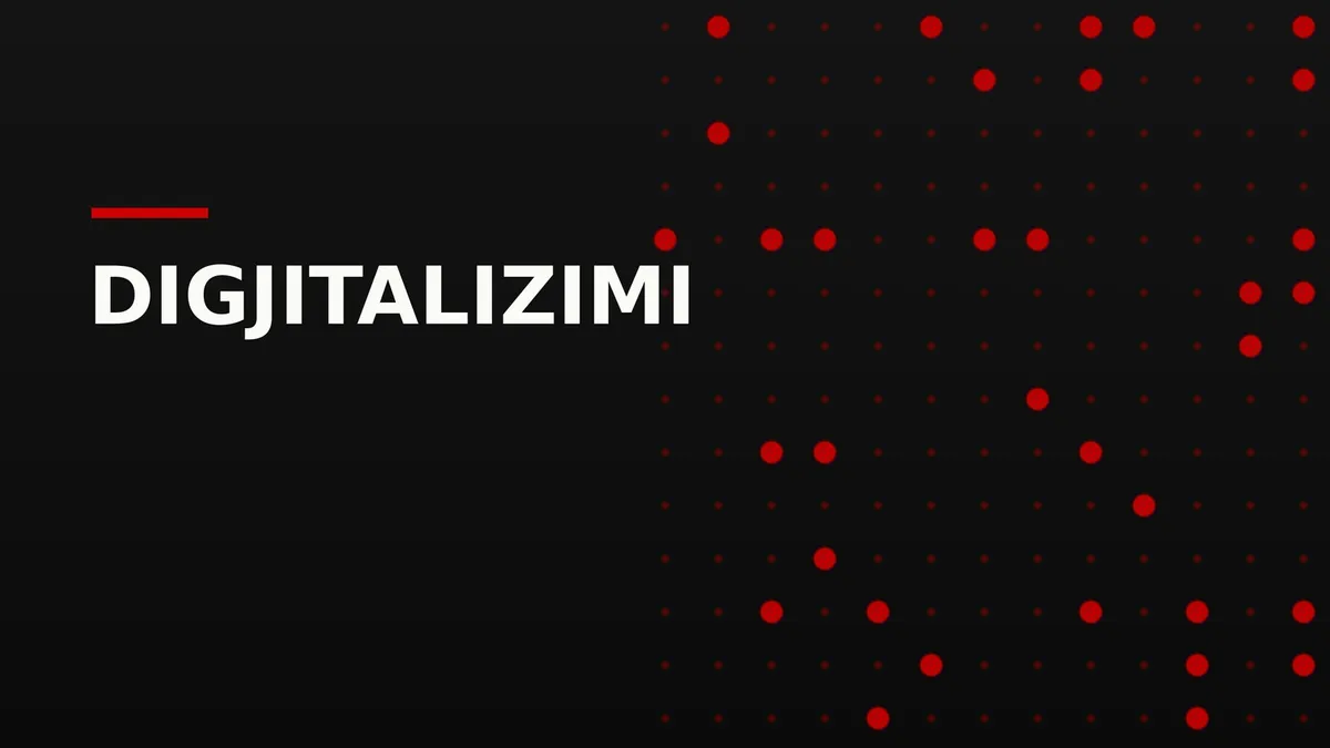 Ilustrim grafik me një vitrinë dyqani që shndërrohet në ekran telefoni me ikona rezervimi dhe pagese