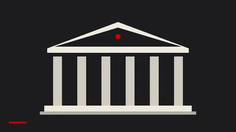 Ilustrim abstrakt i një ndërtese institucionale me kolona