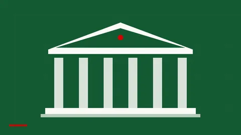 Ilustrim abstrakt i një ndërtese institucionale me kolona